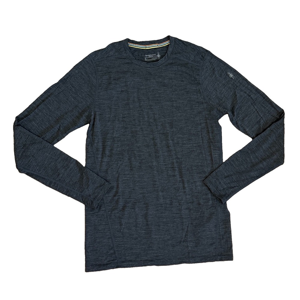 Smartwool Merino 150 Base Layer Shirt Men SM Gray Long Sleeve Hike Ski Camp
